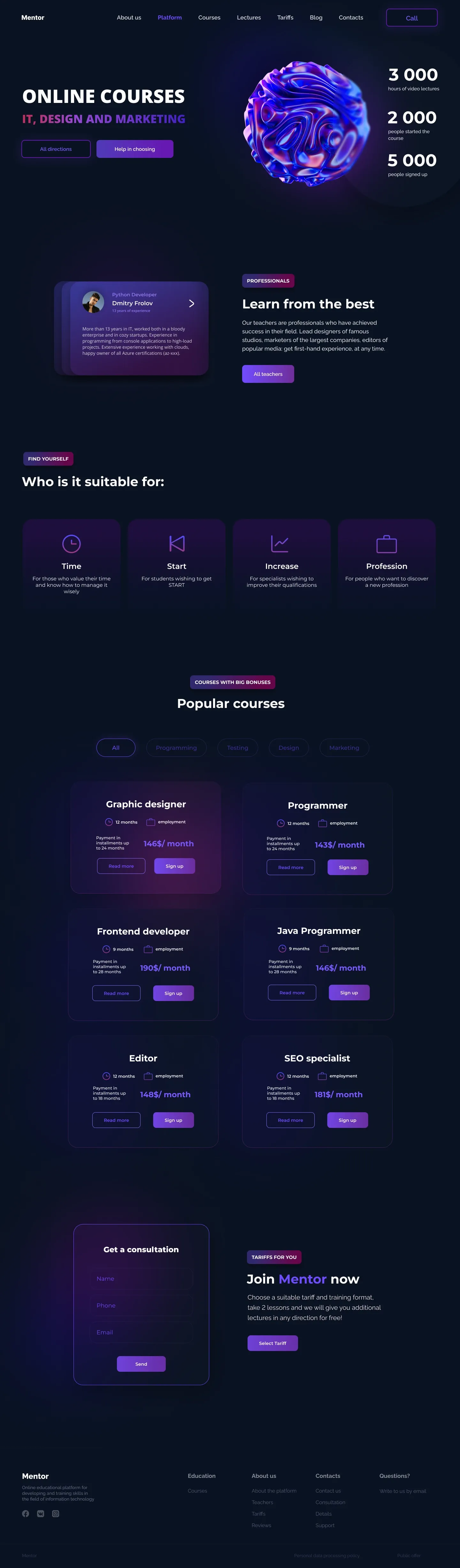 Online courses